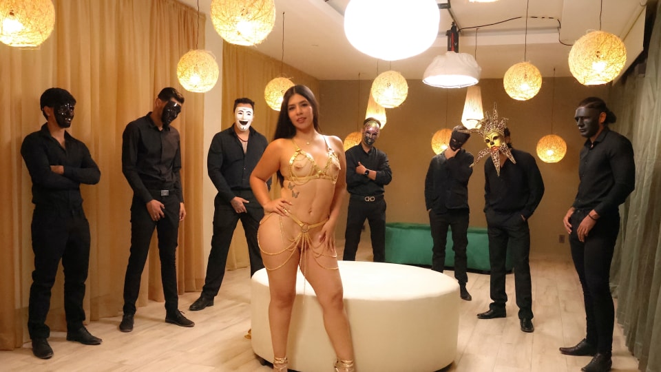 SEXMEX MILF IS INVITED TO A CARNIVAL PARTY . Elizabeth Marquez