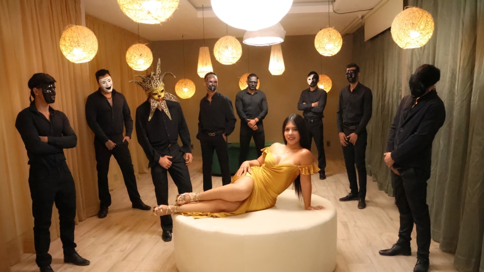 SEXMEX MILF IS INVITED TO A CARNIVAL PARTY . Elizabeth Marquez