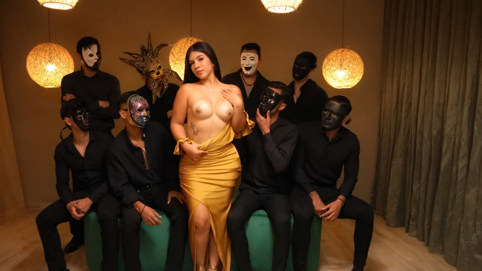 SEXMEX MILF IS INVITED TO A CARNIVAL PARTY . Elizabeth Marquez