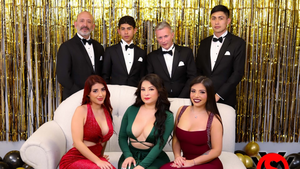 SEXMEX New Years Eve orgy . Jessica Sodi - Malena Doll - Diann Ornelas