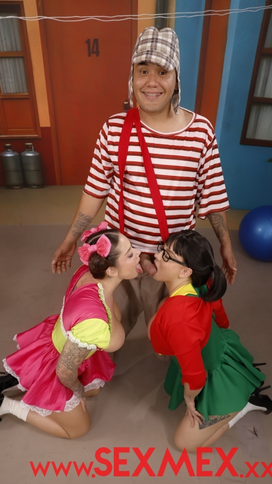 SEXMEX CHIQUILINA FELL IN LOVE WITH TUSHY . Nicole Zurich y Sara Blonde