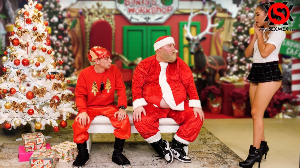 SEXMEX Santa and the woman . Esmeralda Duarte