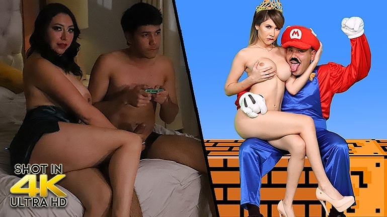 Super Mario porno . Esmeralda Duarte y Kari Cachonda