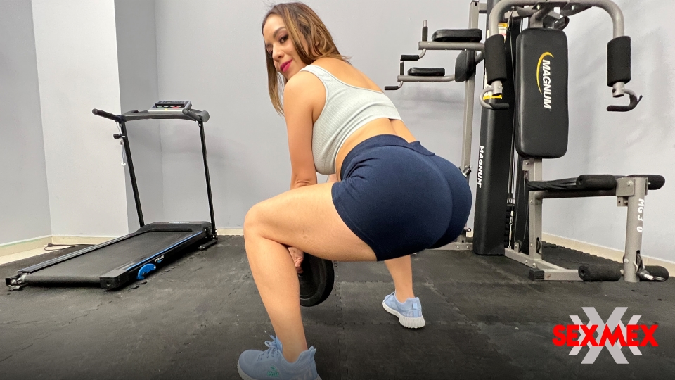 SEXMEX Working out with two guys . Romina Boudoir