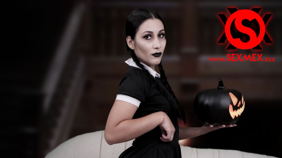 SEXMEX Halloween special - The Addams StepFamily . Teresa Ferrer and Angie Miller 