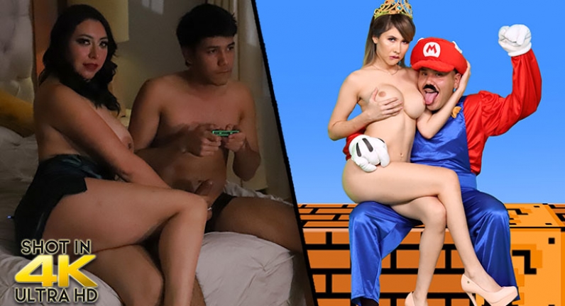 sexmex Super Mario porno . Esmeralda Duarte and Kari Cachonda